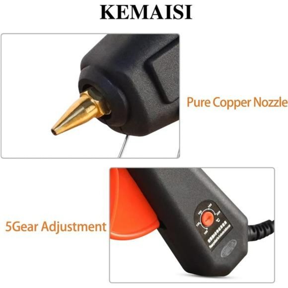 Hot Glue Gun, 100W Full Size Hot Glue Gun kit with 30pcs Premium Hot Glue Sticks - Picture 5 of 6